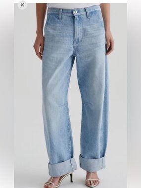 Ag Adriano Goldschmied Light Blue Straight Jeans